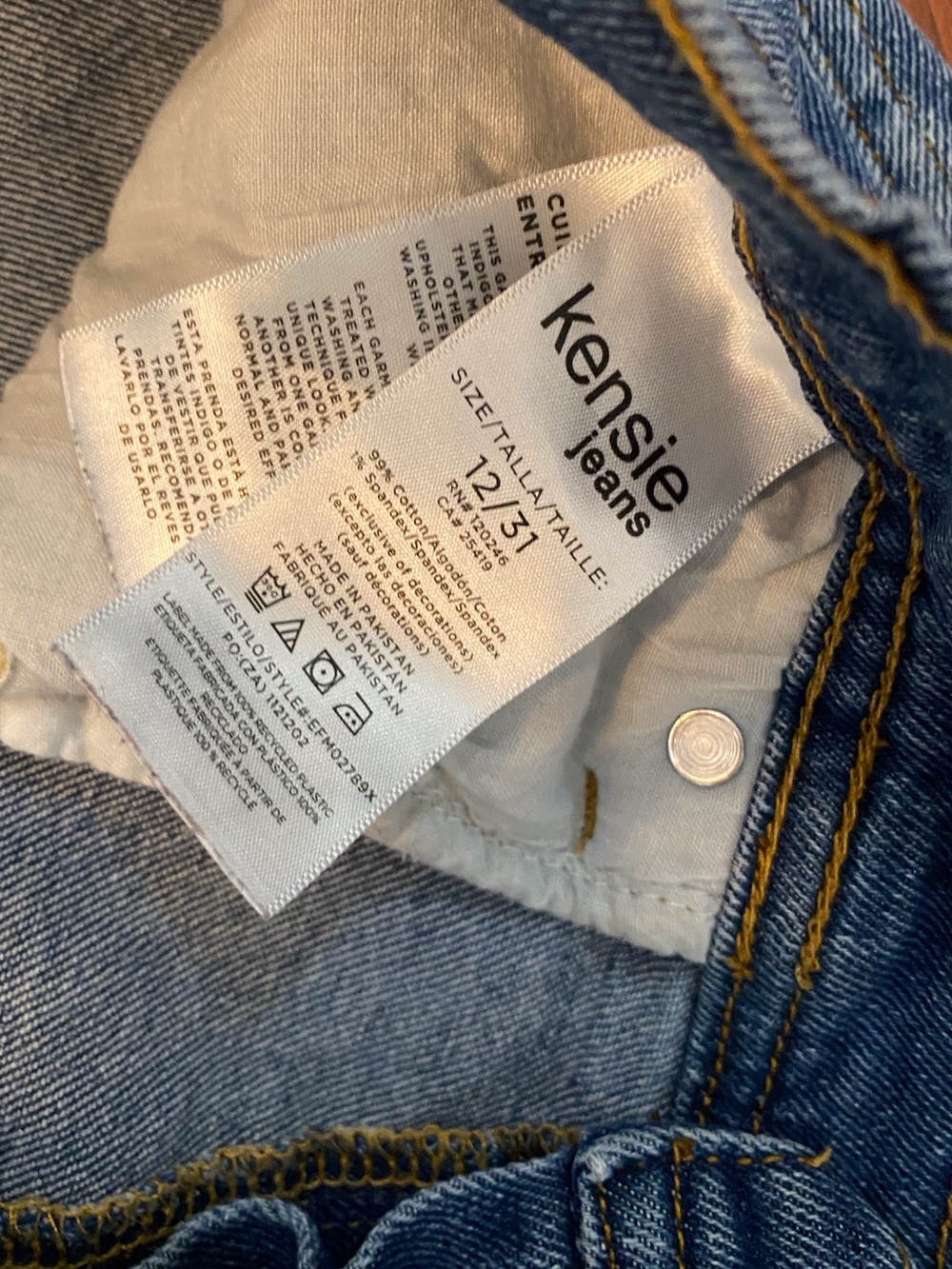 Kensie The Kaia High Rise Wide Leg Jeans Size 12 - Picture 6 of 10